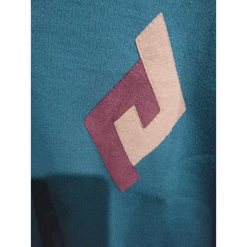 VTG 90s St. Croix Knits Men L V-Neck Sweater 100% Zephyr Wool Teal Blue USA Made